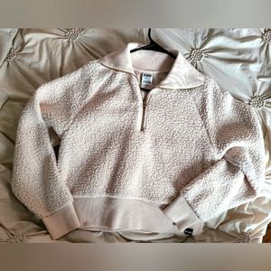 Pink quarter zip sweater